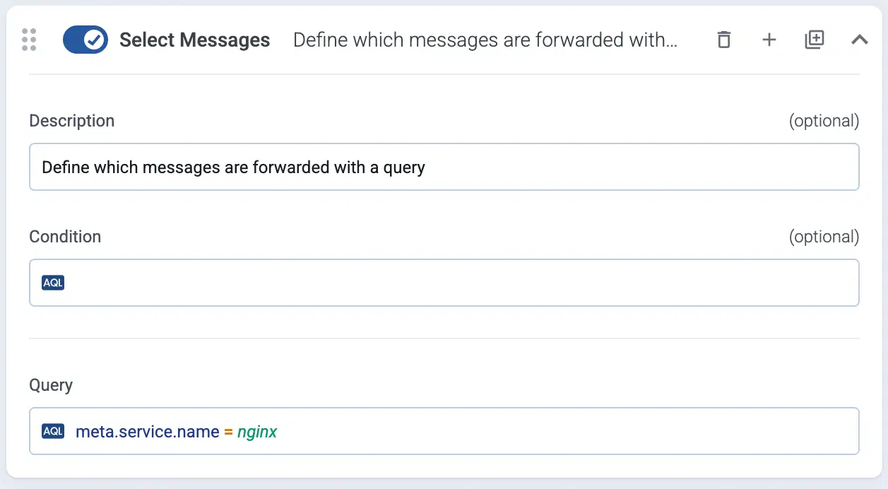 Filter messages in a flow