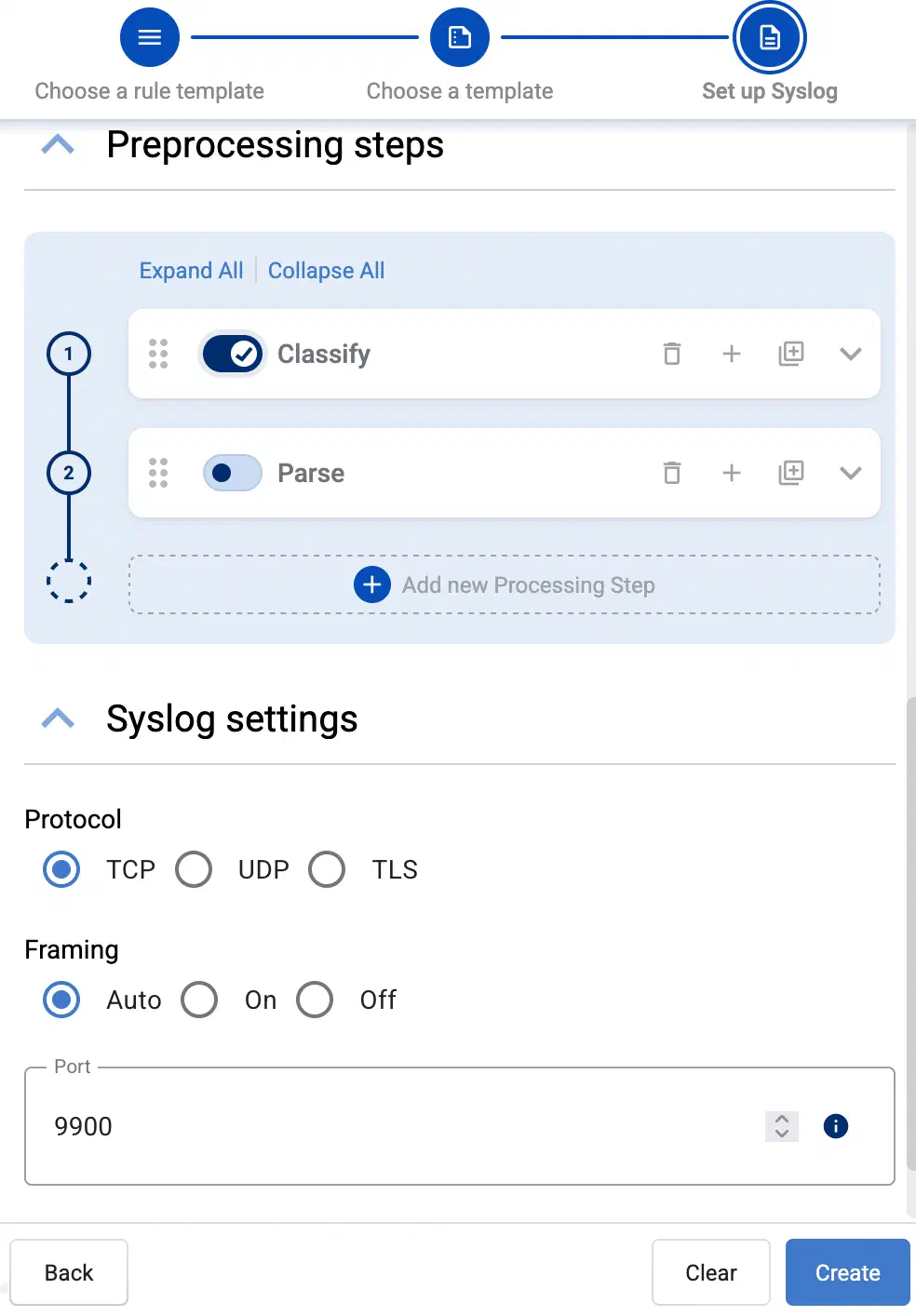 Syslog connector rule for Splunk
