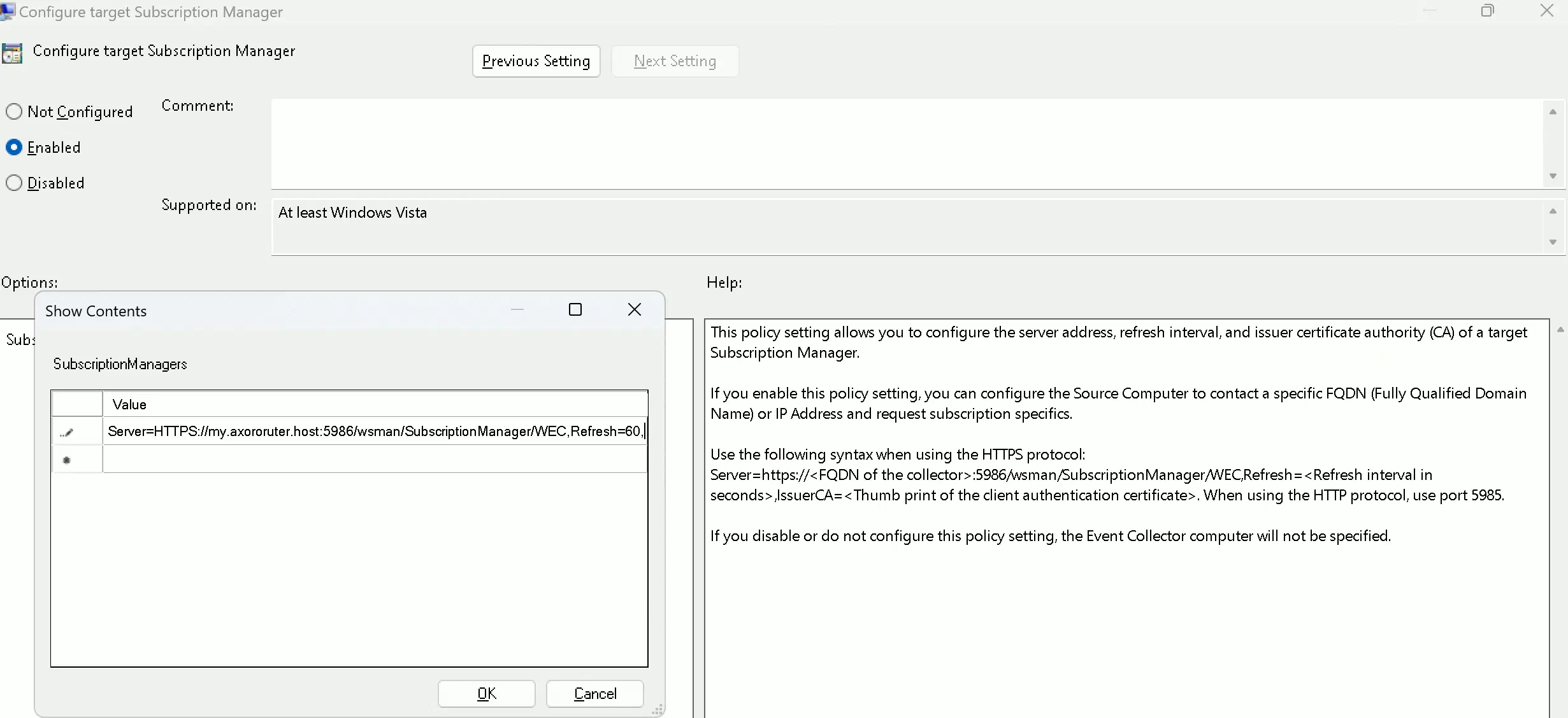 Windows Group Policy Editor
