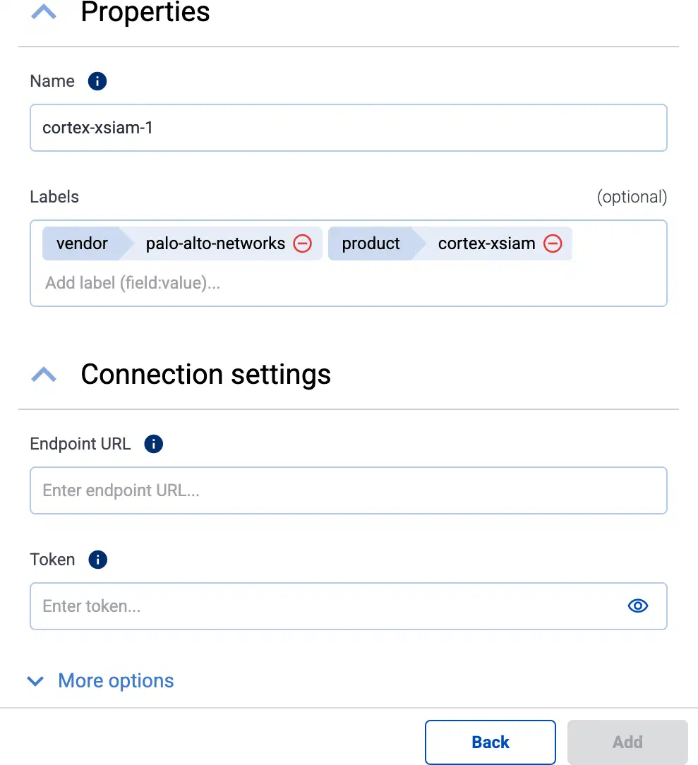 Configure the Cortex XSIAM destination