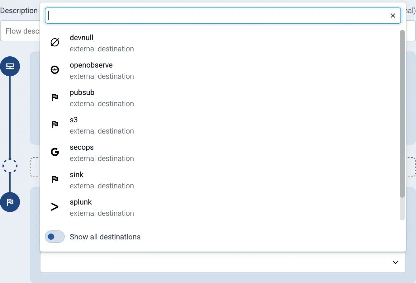 AxoRouter as destination
