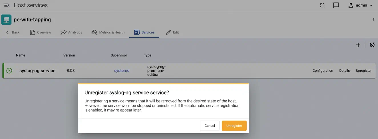 Unregister