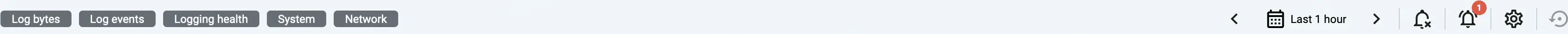 Metrics filter bar