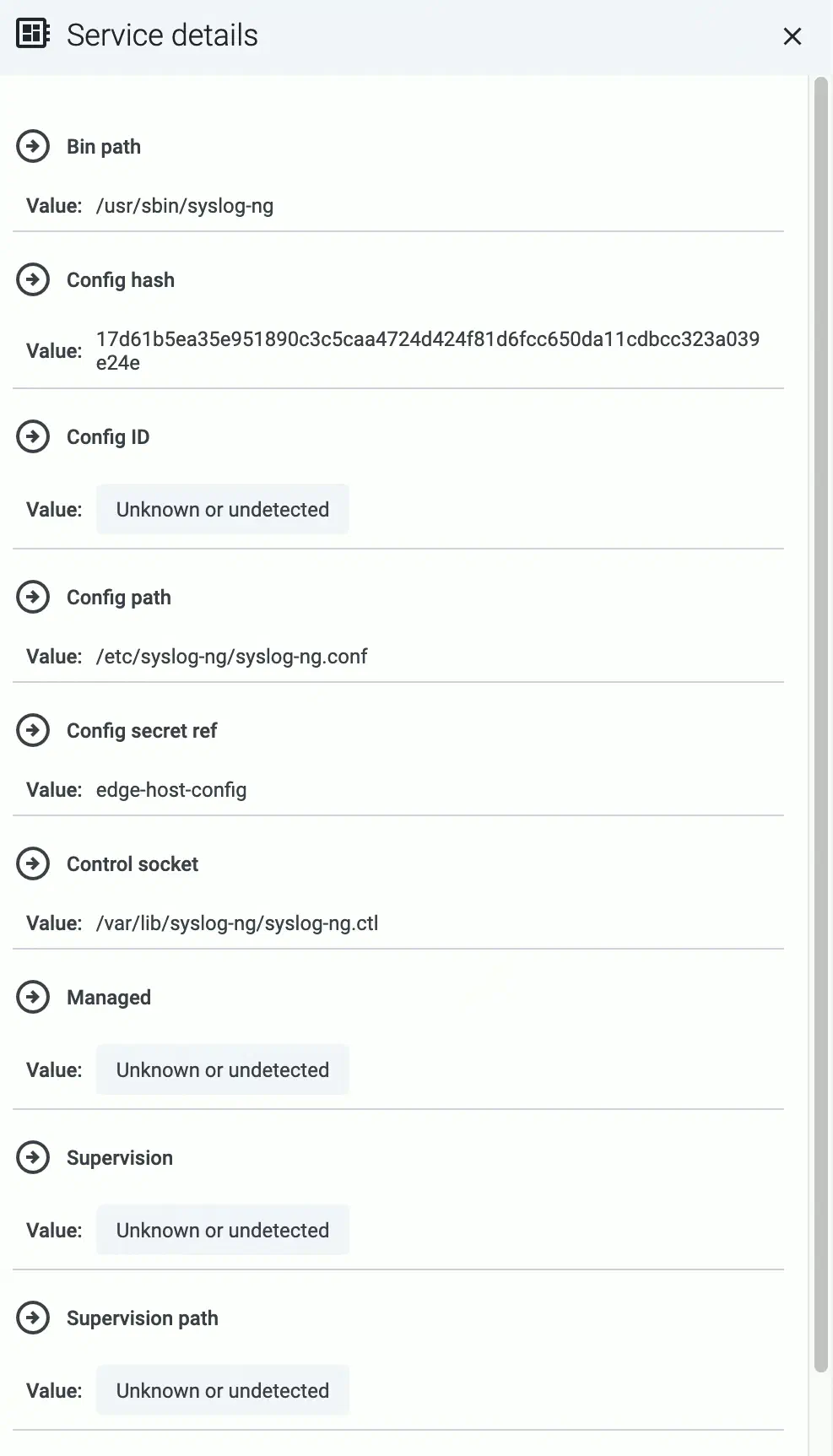 Service details