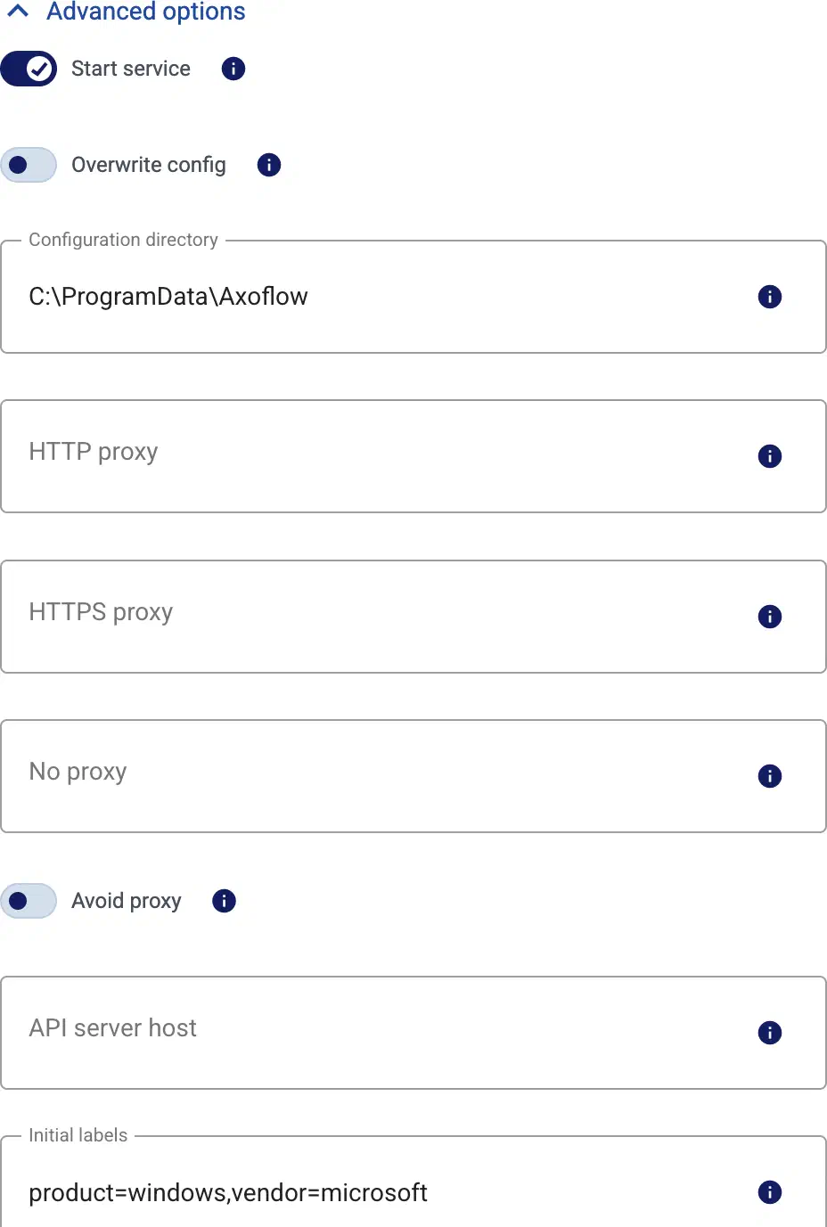 Advanced deployment options