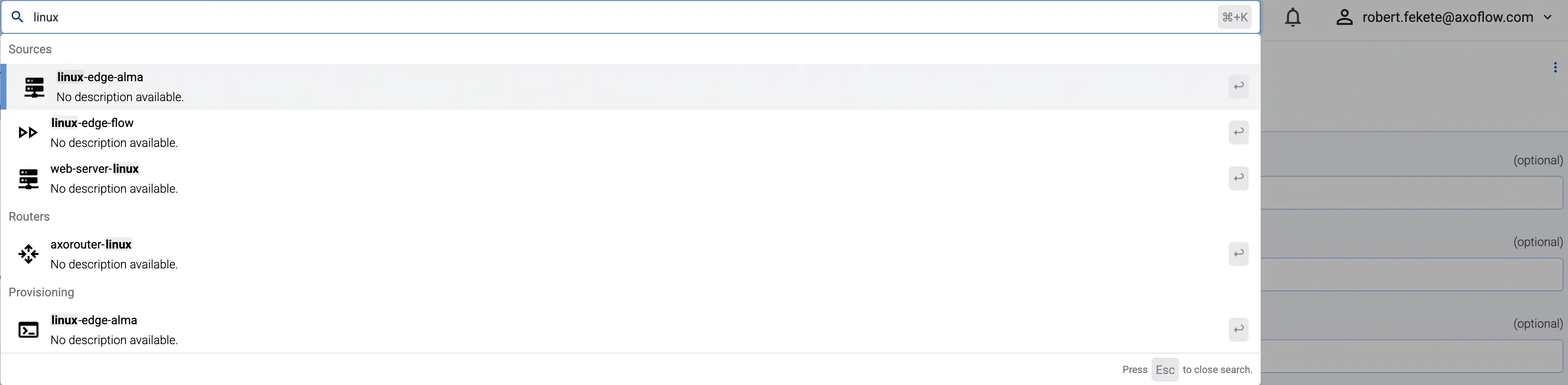 Using the global search