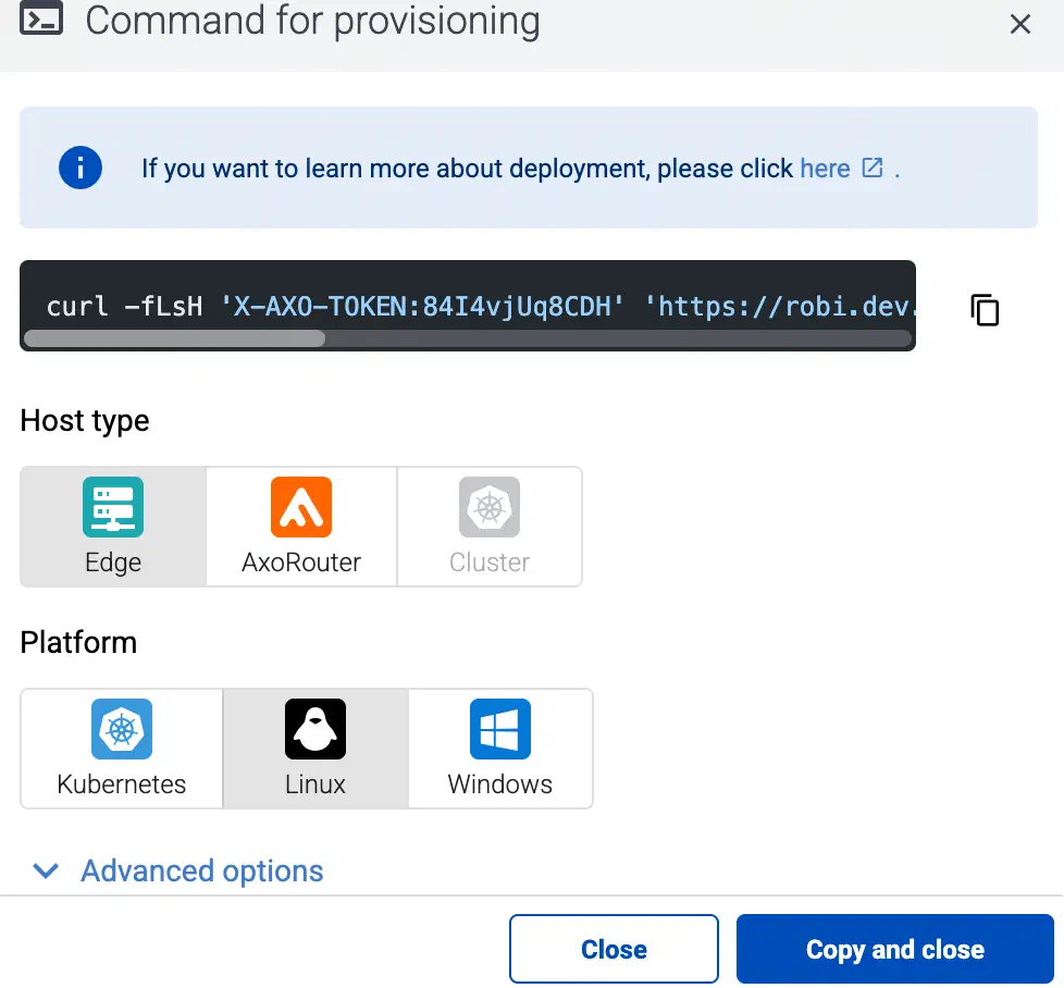 Provisioning Axoflow agent on Linux