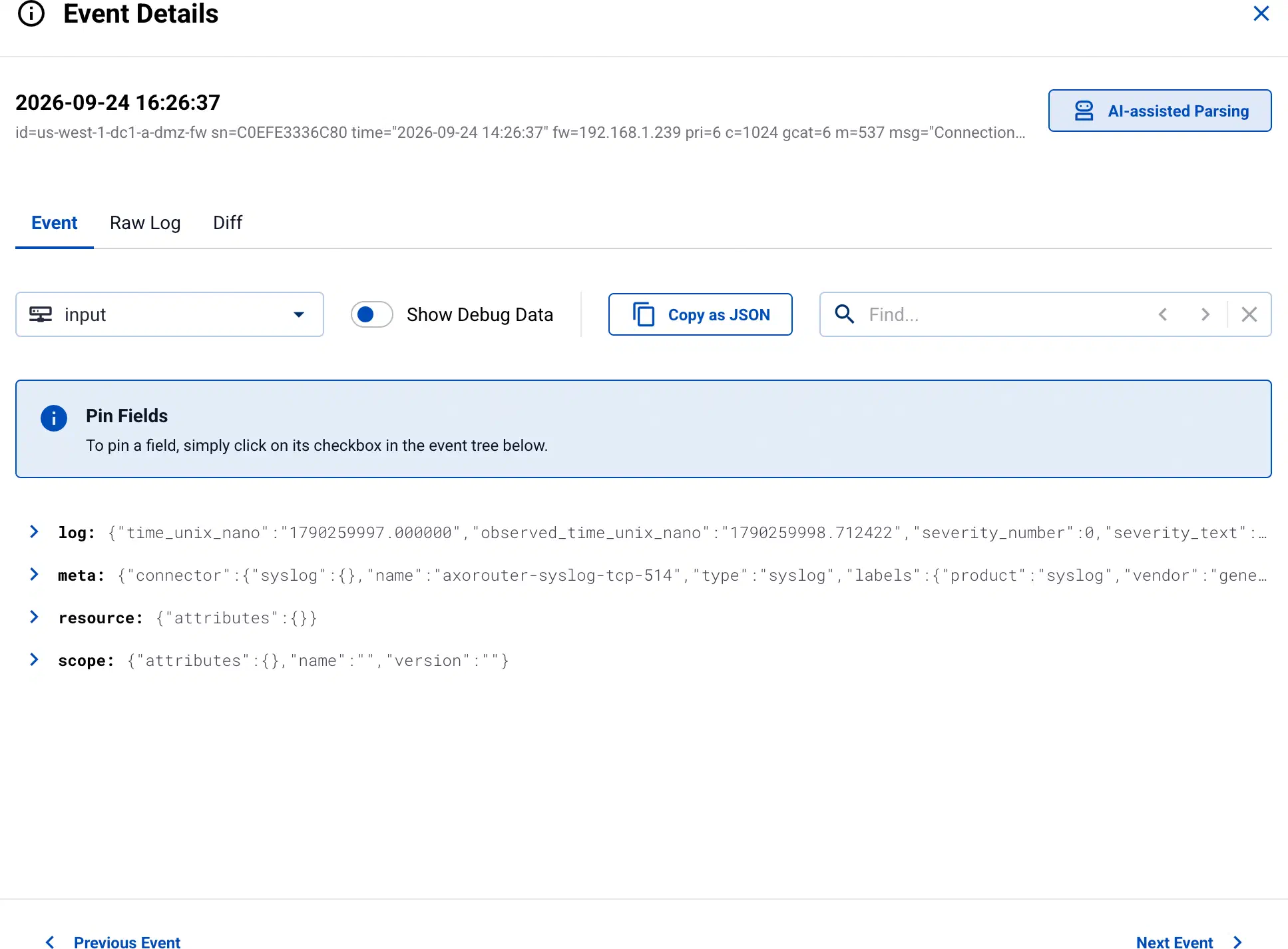 AI-assisted parsing
