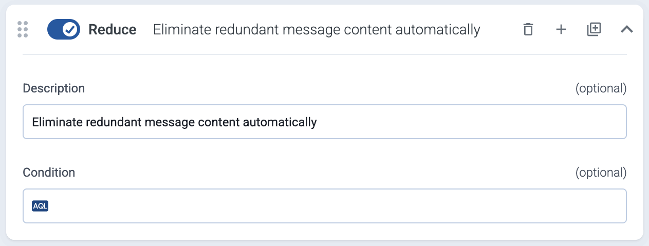 Remove unneeded data from the messages