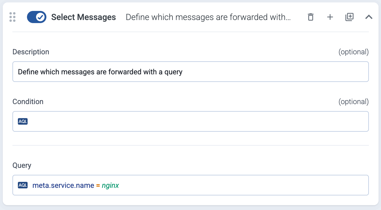 Filter messages in a flow