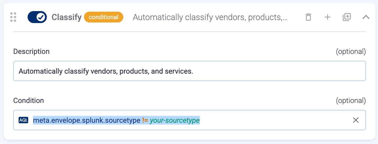 Disable classification for a sourcetype