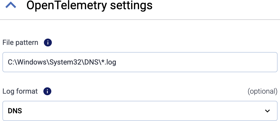 OpenTelemetry file collector settings