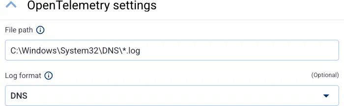 OpenTelemetry file collector settings