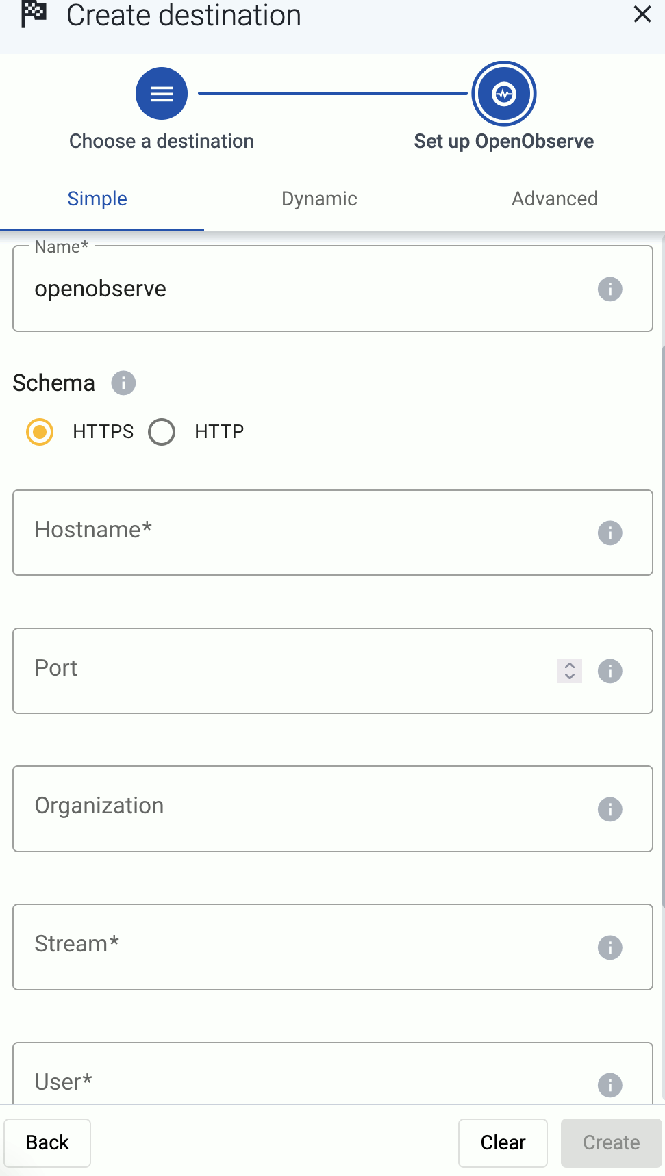 Configure the Dynatrace destination