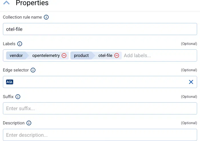 Generic collection rule parameters