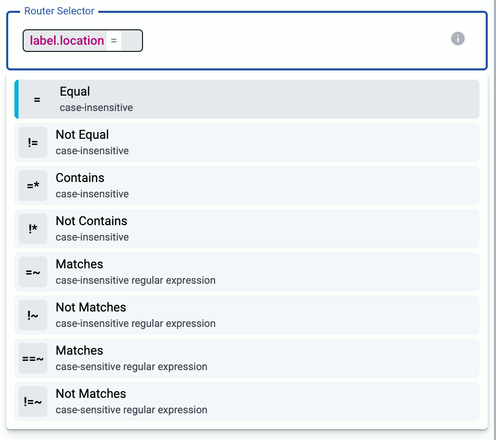 Router selectors