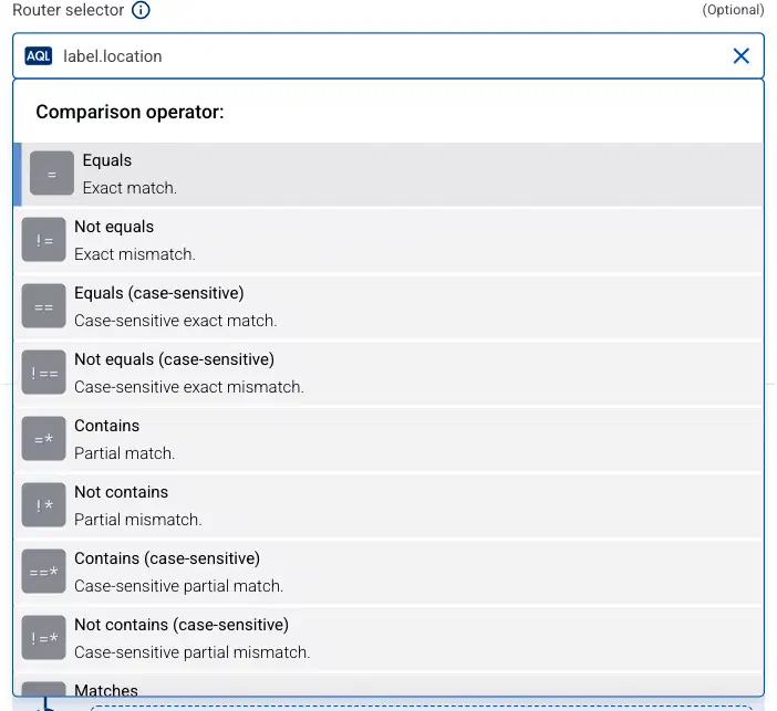 Router selectors