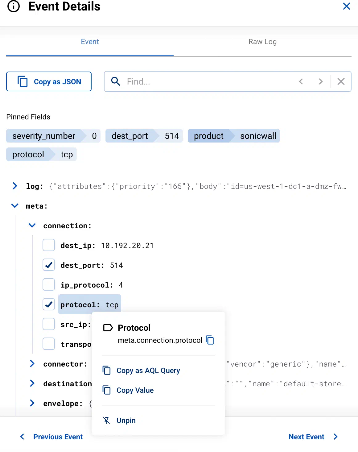 Event search