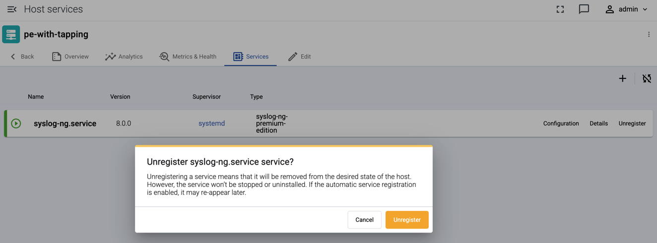 Unregister