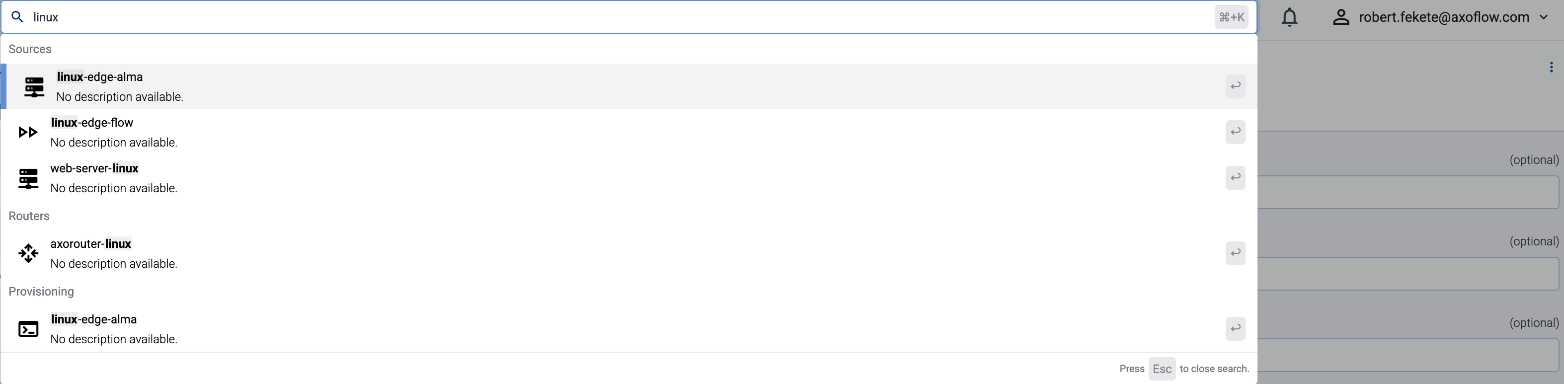 Using the global search
