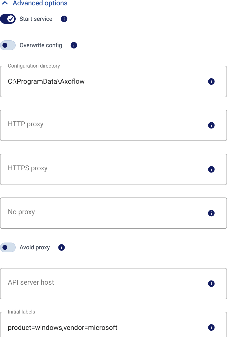 Advanced deployment options