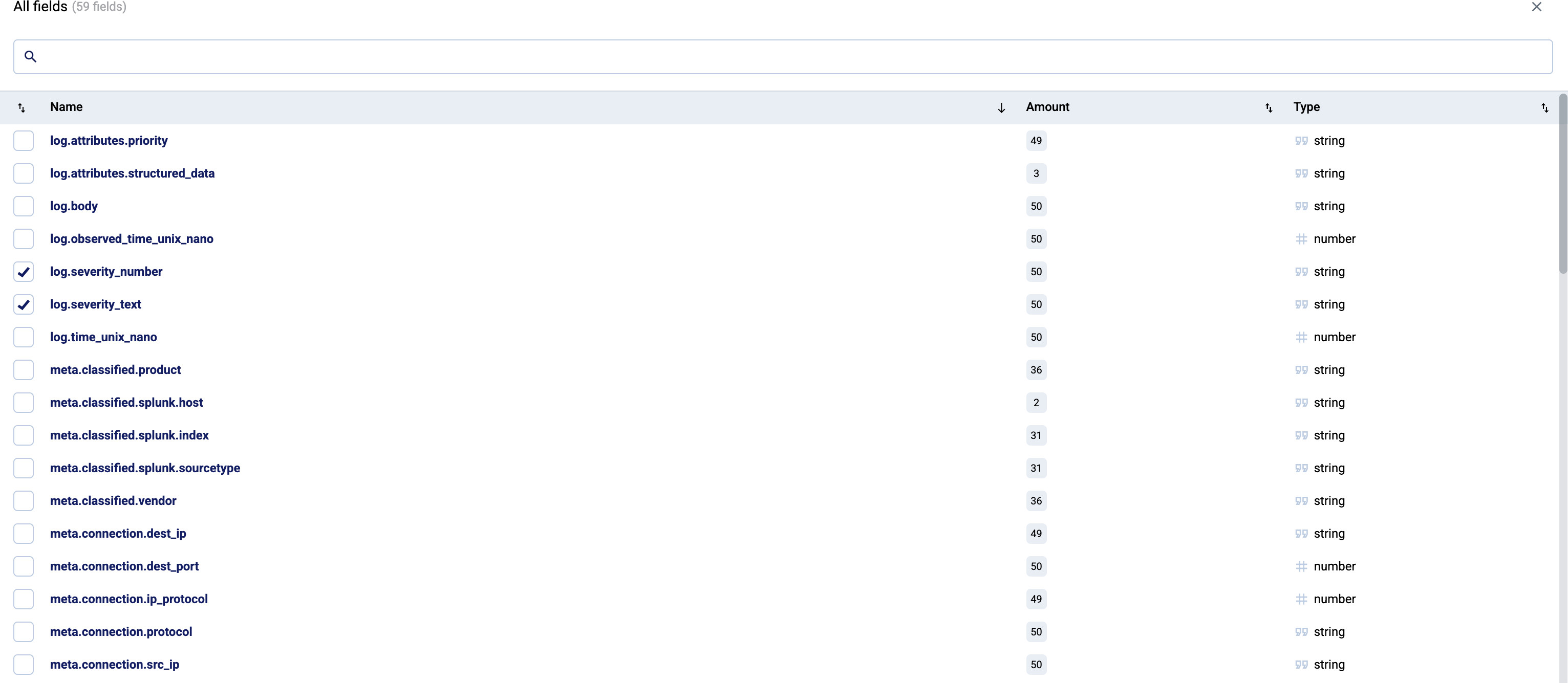 AxoStore select event field