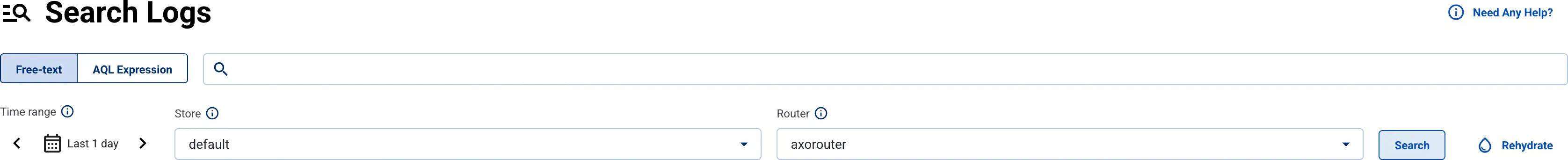 AxoStore search bar