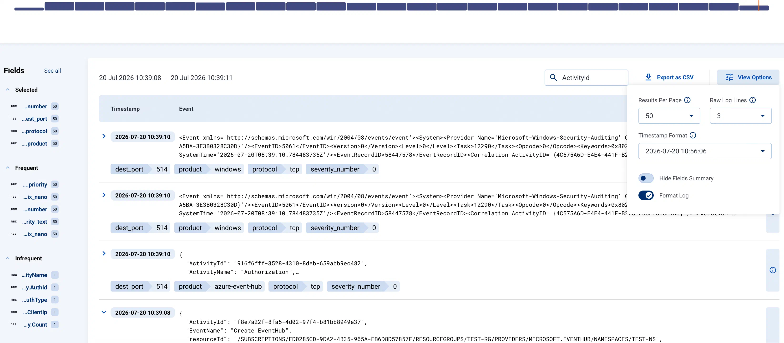 AxoStore search result formatting
